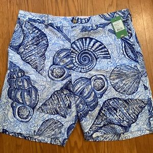 NWT Mens Lilly Pulitzer Beaumont short stuffed shells 36 pristine condition !